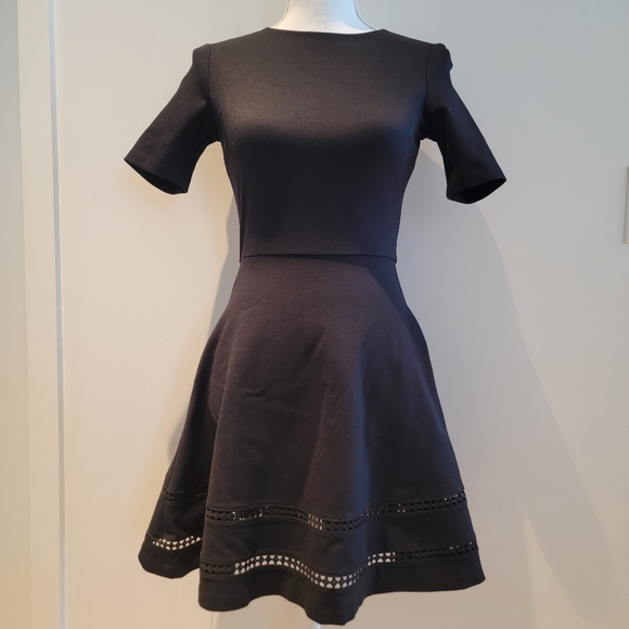 ❤️BLOOMINGDALE AQUA BLACK MINI COCKTAIL DRESS - Picture 1 of 9